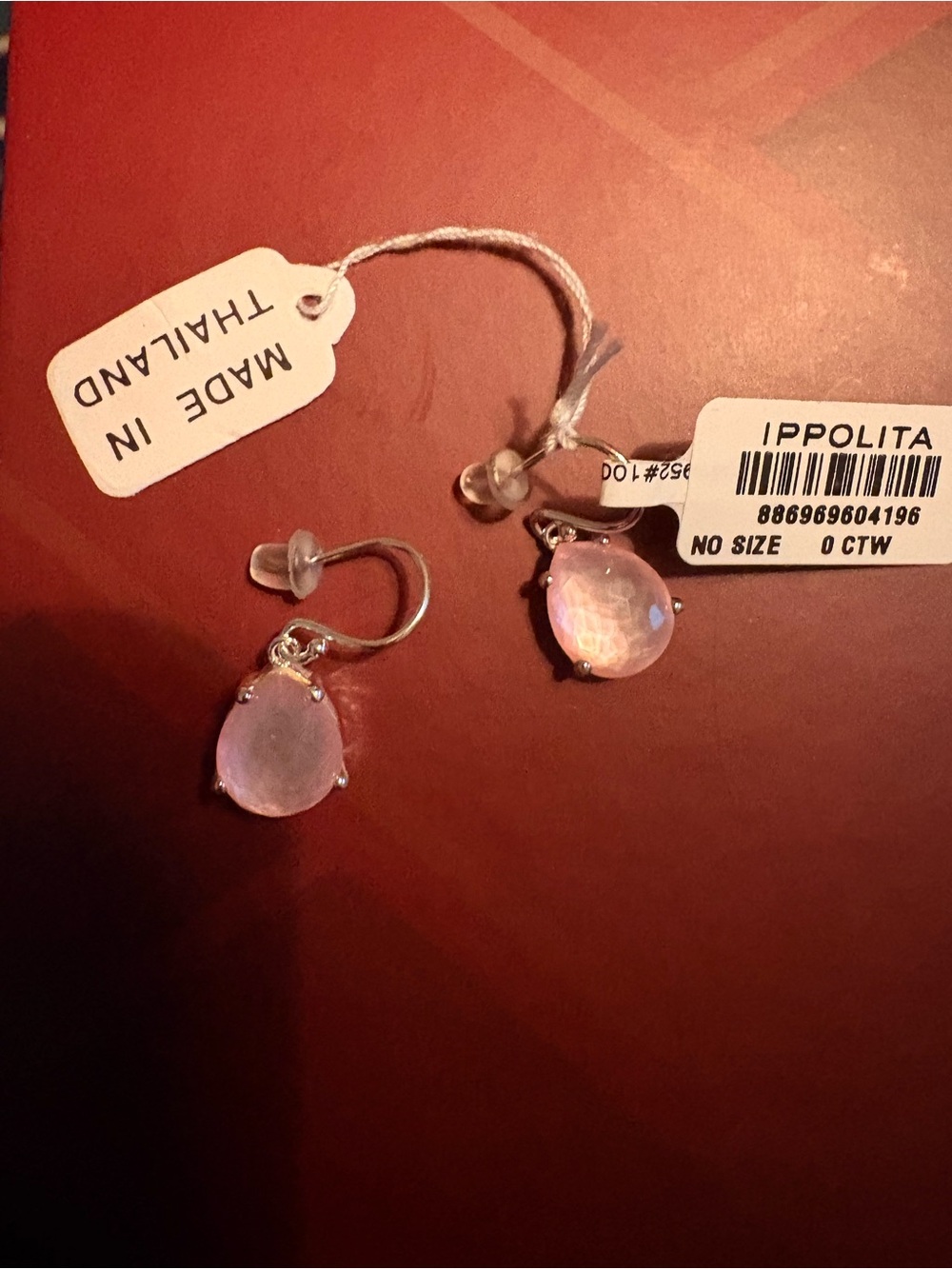 Ippolita WONDERLAND Rose-Opal Teardrop Dangle Earrings